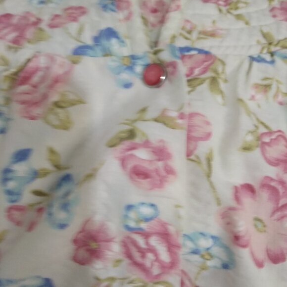 SimplyBasic Vintage 80s  Women Floral Quilted V-Neck‎ Nightgown Medium - Picture 13 of 13